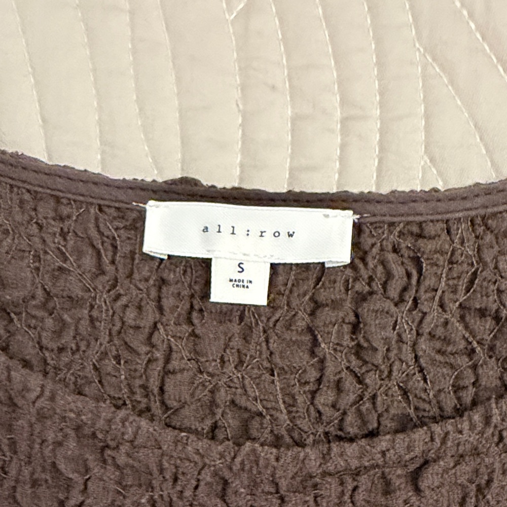 All Row Women's Textured Brown Summer Dress size Small